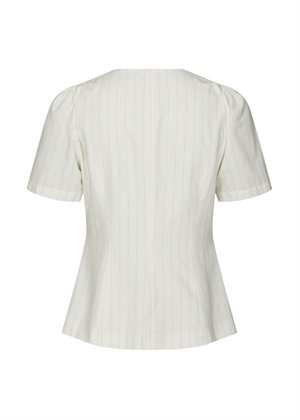 Jules summer stripe bluse Taupe Stripe Neo Noir 